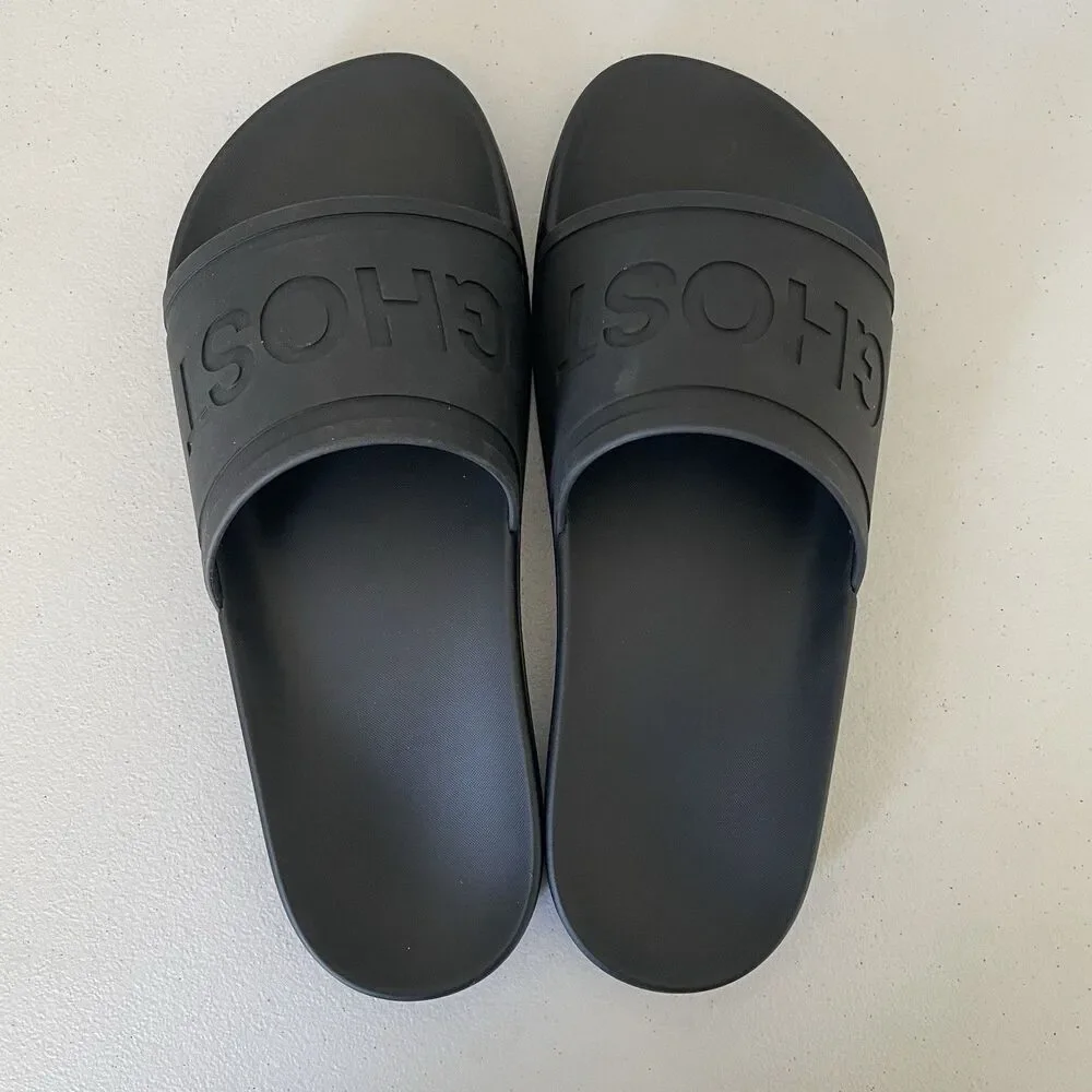 Ghost Golf Club Slides 1.0 Slip-On Sandals Black Athletic Unisex Size M 9/W 10.5